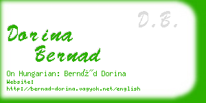dorina bernad business card